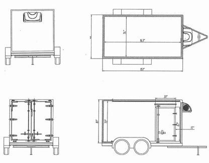 7x12 ft. Small Refrigerated Trailer - holds 3 pallets